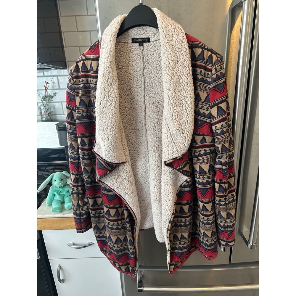 Kiwi Tucker long line jacket Aztec, southwestern,‎ Native American pattern
